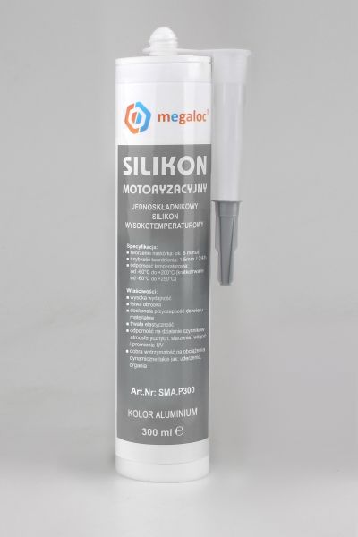 silikony wysokotemperaturowe 
Silikon Motoryzacyjny Aluminium, płynna uszczelka 
Silikon Motoryzacyjny Aluminium, płynna uszczelka miski olejowej 
Silikon Motoryzacyjny Aluminium